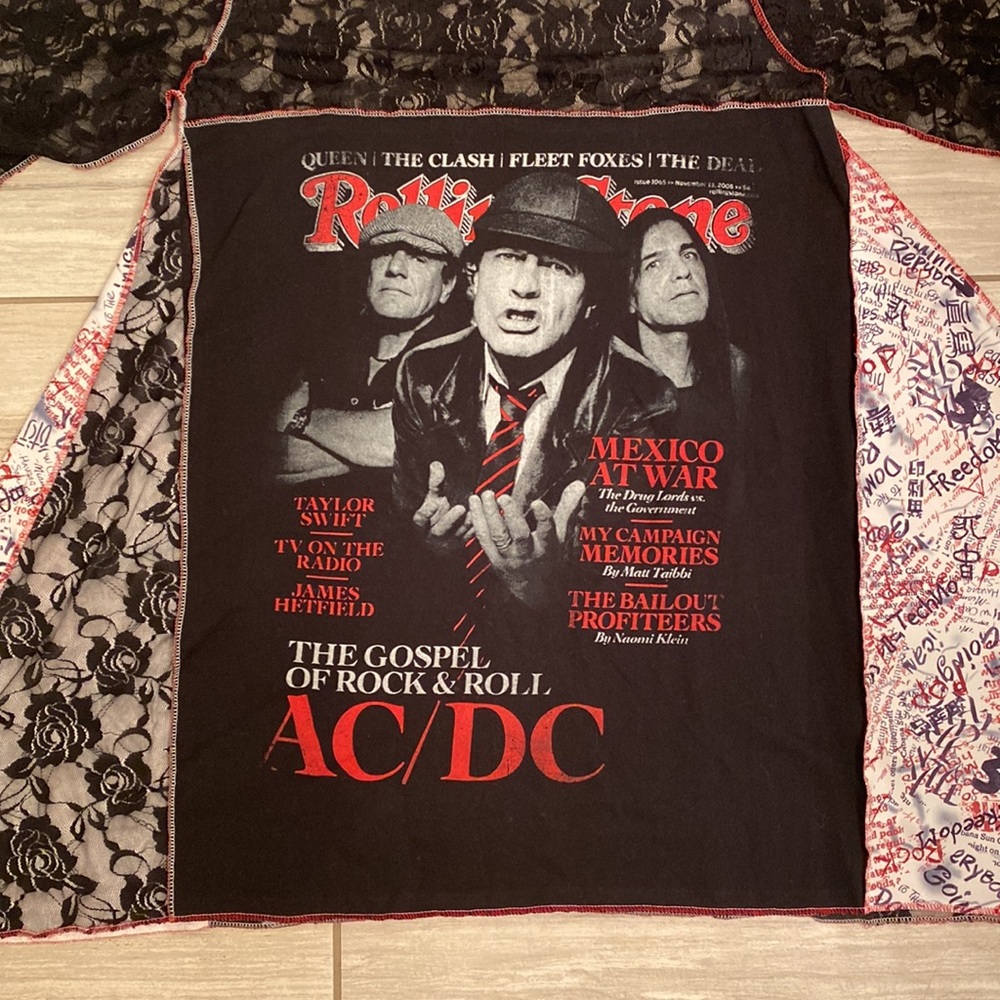 NWOT Styles ever After Vintage Kim Styles AC/DC lace handmade tunic Large - Picture 3 of 8